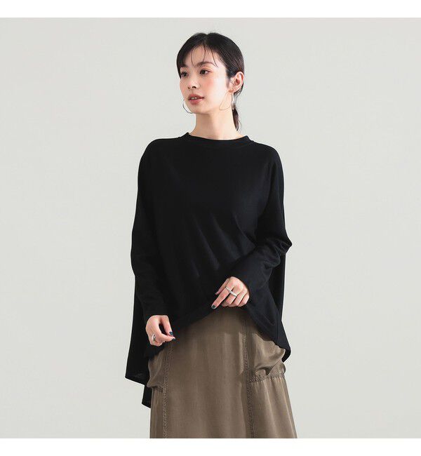 Demi-Luxe BEAMS 「COG THE BIGSMOKE / ABBY バックフレア トップス」|Tシャツ・カットソー|BLACK