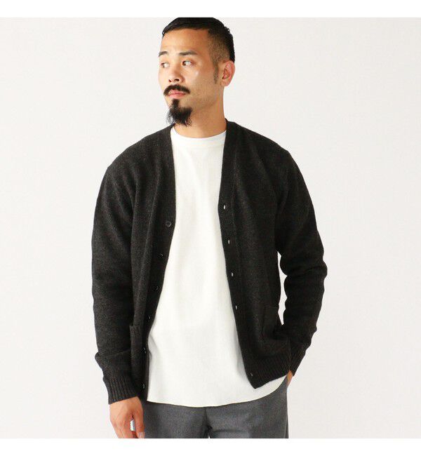BEAMS PLUS「Cardigan Elbow Patch 7G」|ニット・セーター|