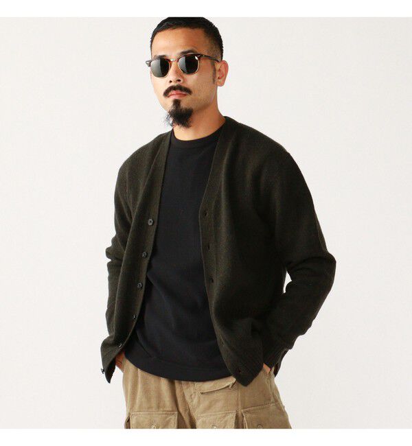 BEAMS PLUS「Cardigan Elbow Patch 7G」|ニット・セーター|