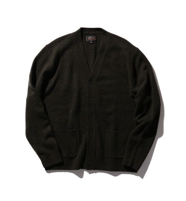 BEAMS PLUS「Cardigan Elbow Patch 7G」|ニット・セーター|