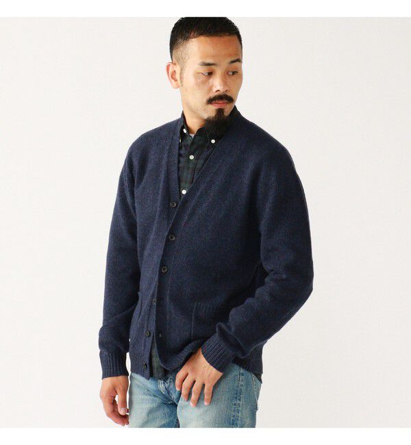 BEAMS PLUS「Cardigan Elbow Patch 7G」|ニット・セーター|