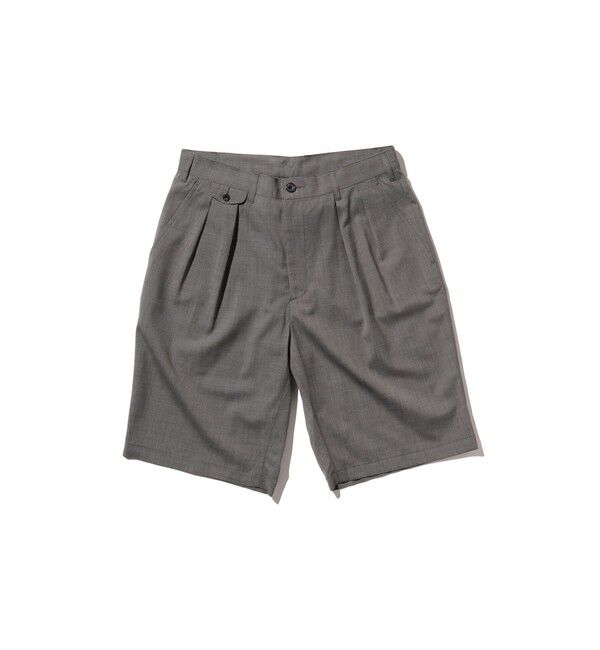 BEAMS PLUS「BEAMS PLUS / 2プリーツ トロピカルウール ショーツ」|その他|GREY