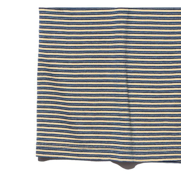 BEAMS PLUS「BEAMS PLUS｜Pocket Tee Indigo Stripe｜ポケットT｜大人カジュアル」|Tシャツ・カットソー|