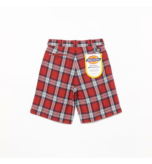BEAMS「【別注】Dickies / チェック ショーツ」|その他|RED