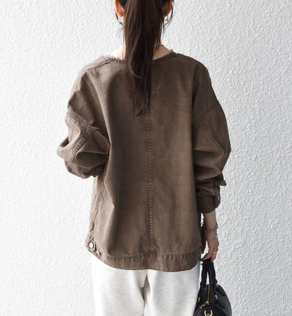 SHIPS any「《一部予約》SHIPS any: ノーカラー デニム ブルゾン［SHIPS any DENIM］」|デニムジャケット|