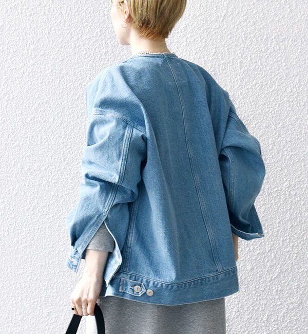 SHIPS any「《一部予約》SHIPS any: ノーカラー デニム ブルゾン［SHIPS any DENIM］」|デニムジャケット|
