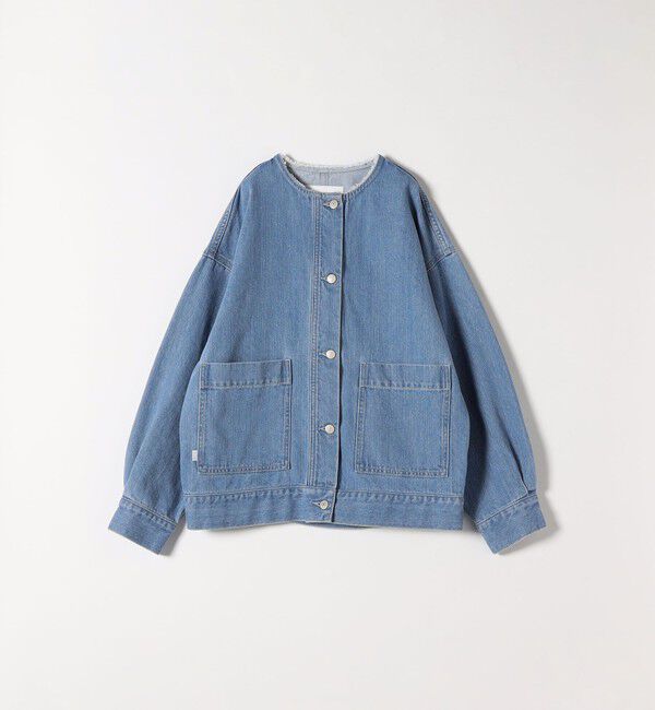 SHIPS any「《一部予約》SHIPS any: ノーカラー デニム ブルゾン［SHIPS any DENIM］」|デニムジャケット|
