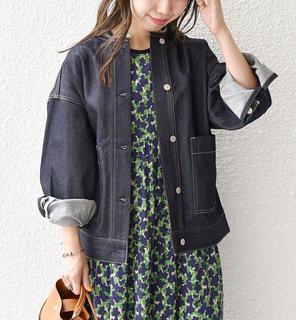 SHIPS any「《一部予約》SHIPS any: ノーカラー デニム ブルゾン［SHIPS any DENIM］」|デニムジャケット|