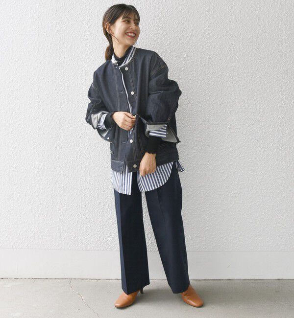 SHIPS any「《一部予約》SHIPS any: ノーカラー デニム ブルゾン［SHIPS any DENIM］」|デニムジャケット|