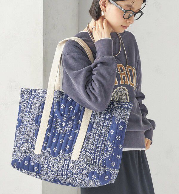 SHIPS for women「【SHIPS別注】MALUS: 2 ハンドル トート バッグ」|トートバッグ|ネイビー