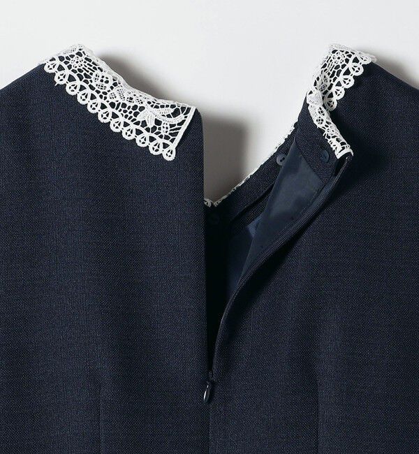 SHIPS any「《予約》SHIPS any:〈洗濯機可能〉レースカラー ロング スリーブ ワンピース［NAVY BLUE］」|ワンピース|