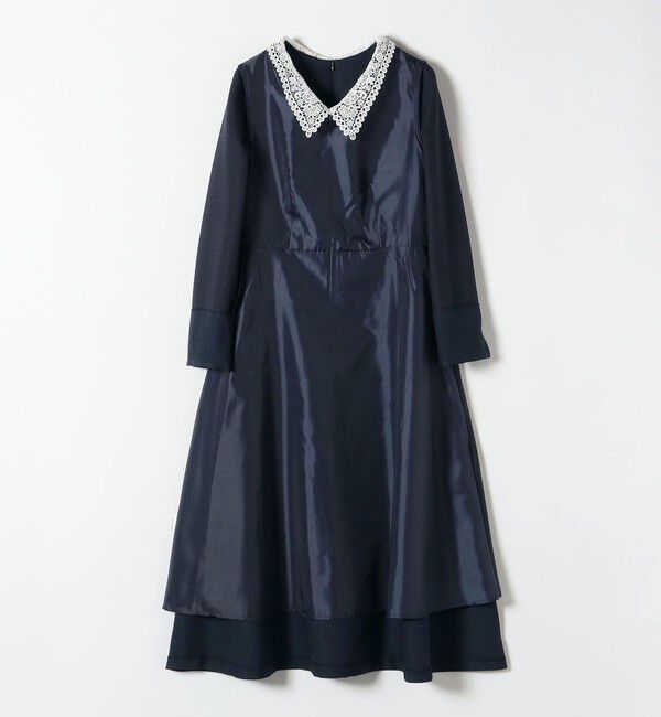 SHIPS any「《予約》SHIPS any:〈洗濯機可能〉レースカラー ロング スリーブ ワンピース［NAVY BLUE］」|ワンピース|