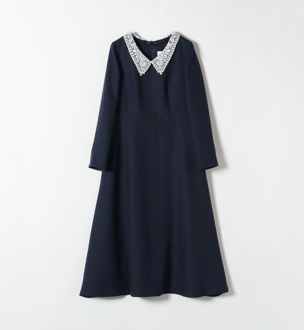 SHIPS any「《予約》SHIPS any:〈洗濯機可能〉レースカラー ロング スリーブ ワンピース［NAVY BLUE］」|ワンピース|