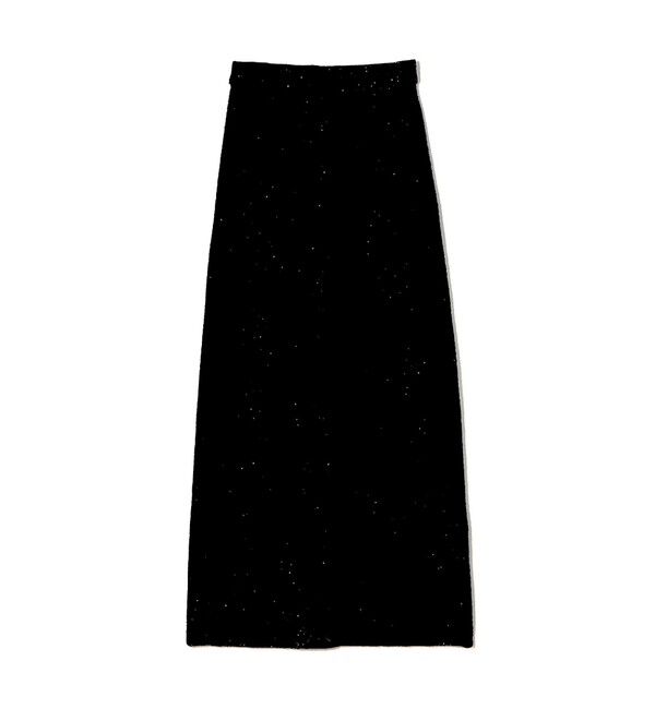Ballsey「ストレッチスパンコール タイトロングスカート」|タイト|19 ブラック