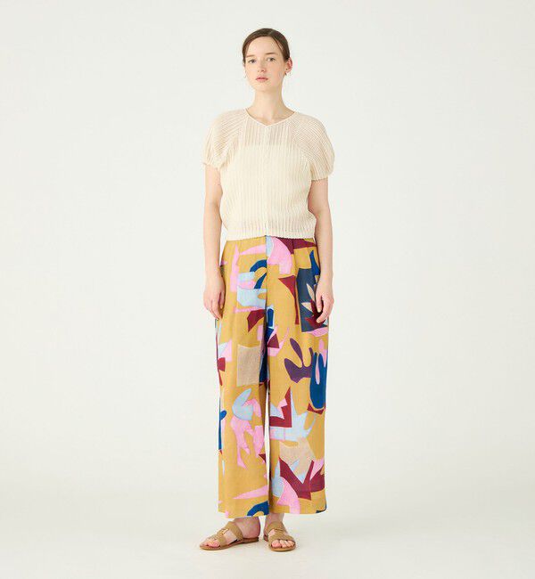 Ballsey「ニードルアウトリブ パフスリーブショートカーディガン」|ニット・セーター|