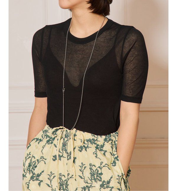 IENA LA BOUCLE「《追加》IENA LA BOUCLE 水撚りガスフライス半袖プルオーバー」|Tシャツ・カットソー|