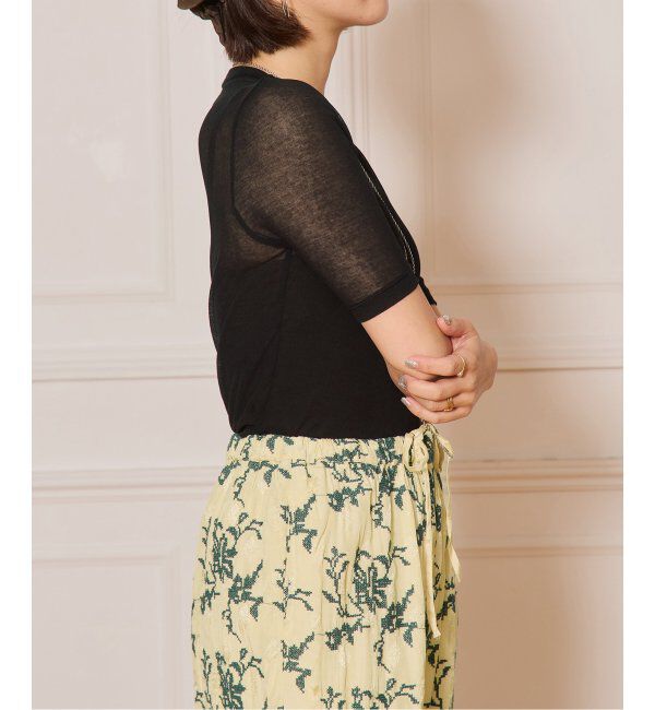 IENA LA BOUCLE「《追加》IENA LA BOUCLE 水撚りガスフライス半袖プルオーバー」|Tシャツ・カットソー|