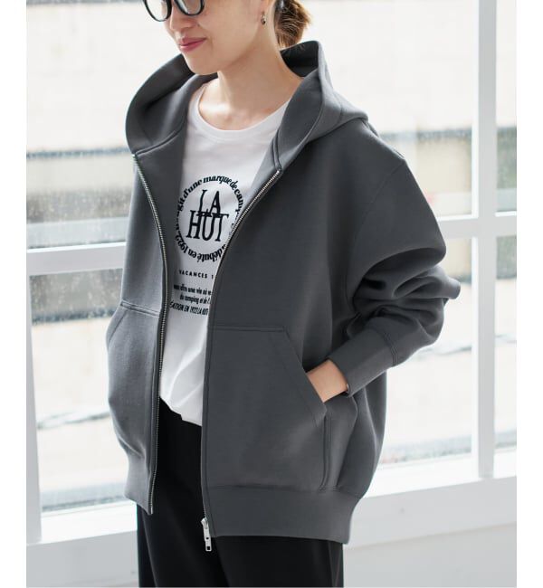 SLOBE IENA「《店舗・WEB限定カラー有り/シルバージップ/追加》ボリュームジップアップフーディー」|パーカー|