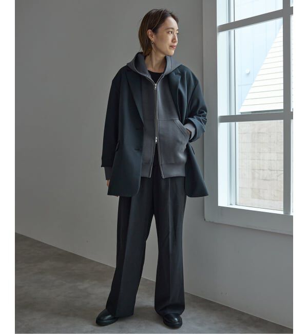 SLOBE IENA「《店舗・WEB限定カラー有り/シルバージップ/追加》ボリュームジップアップフーディー」|パーカー|