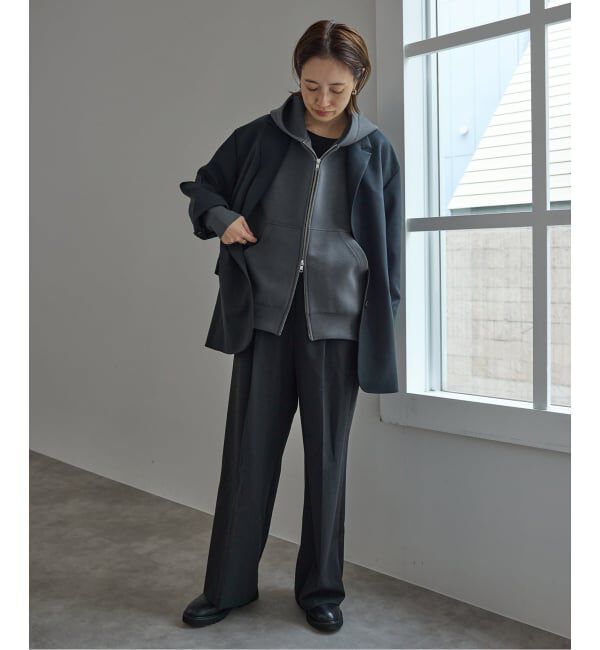 SLOBE IENA「《店舗・WEB限定カラー有り/シルバージップ/追加》ボリュームジップアップフーディー」|パーカー|