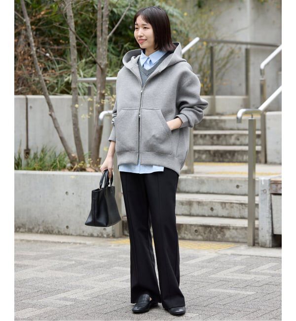 SLOBE IENA「《店舗・WEB限定カラー有り/シルバージップ/追加》ボリュームジップアップフーディー」|パーカー|