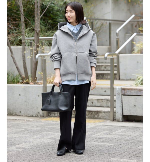 SLOBE IENA「《店舗・WEB限定カラー有り/シルバージップ/追加》ボリュームジップアップフーディー」|パーカー|