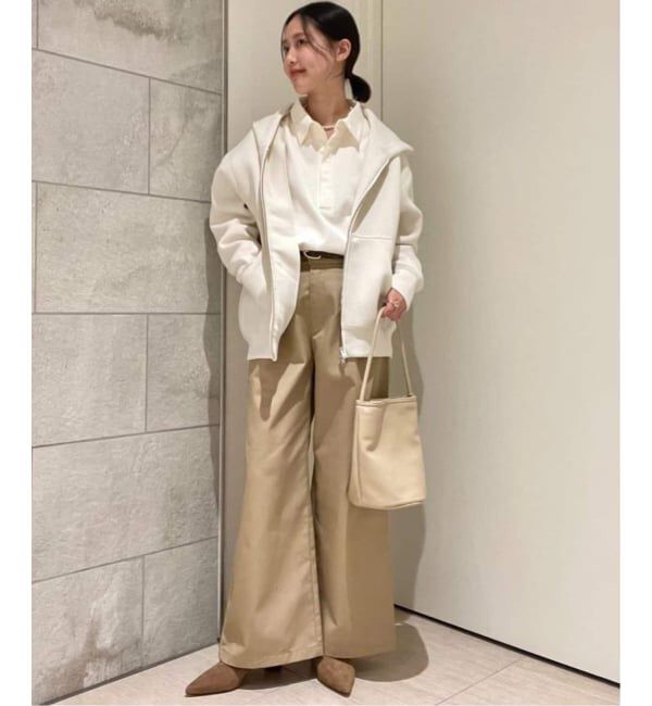 SLOBE IENA「《店舗・WEB限定カラー有り/シルバージップ/追加》ボリュームジップアップフーディー」|パーカー|