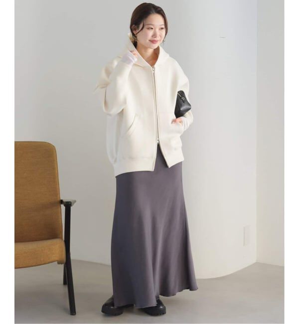 SLOBE IENA「《店舗・WEB限定カラー有り/シルバージップ/追加》ボリュームジップアップフーディー」|パーカー|