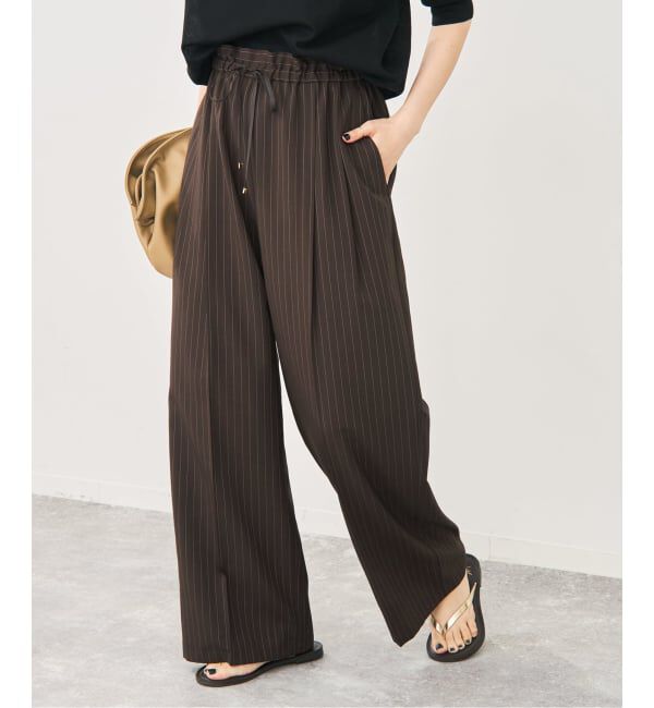 Spick and Span「ドライタッチドロストイージータックパンツ」|スラックス|