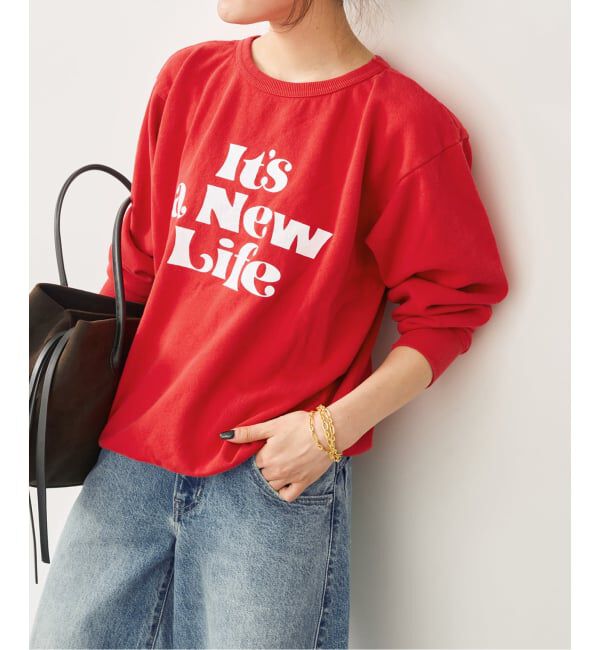 Spick and Span「《予約》Mixta /ミクスタ CREW NECK SWEAT クルーネックスウェット」|スウェット・ジャージ|レッド