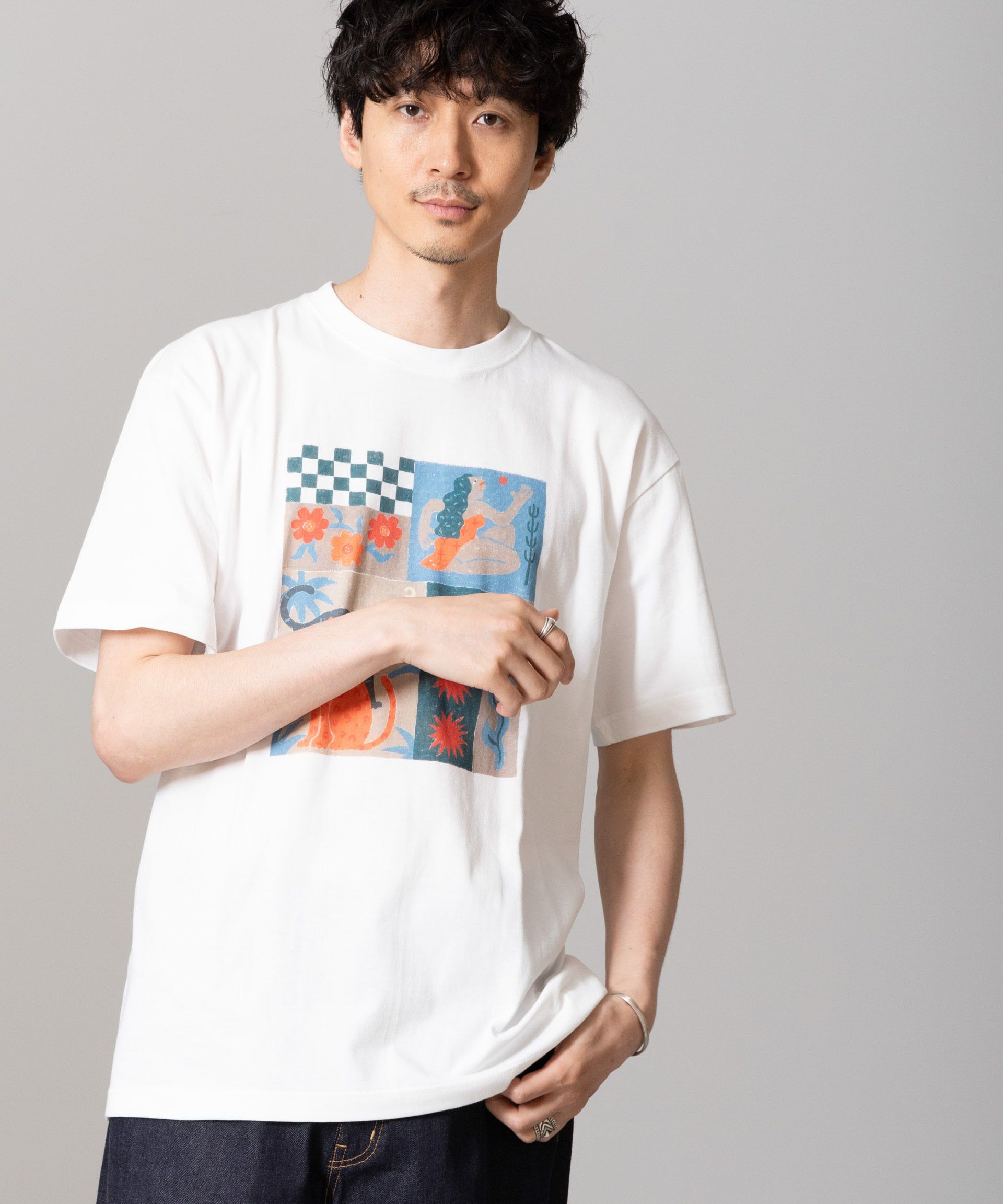 nano･universe「｢Toyameg｣modern academic TILE Tシャツ」|Tシャツ・カットソー|