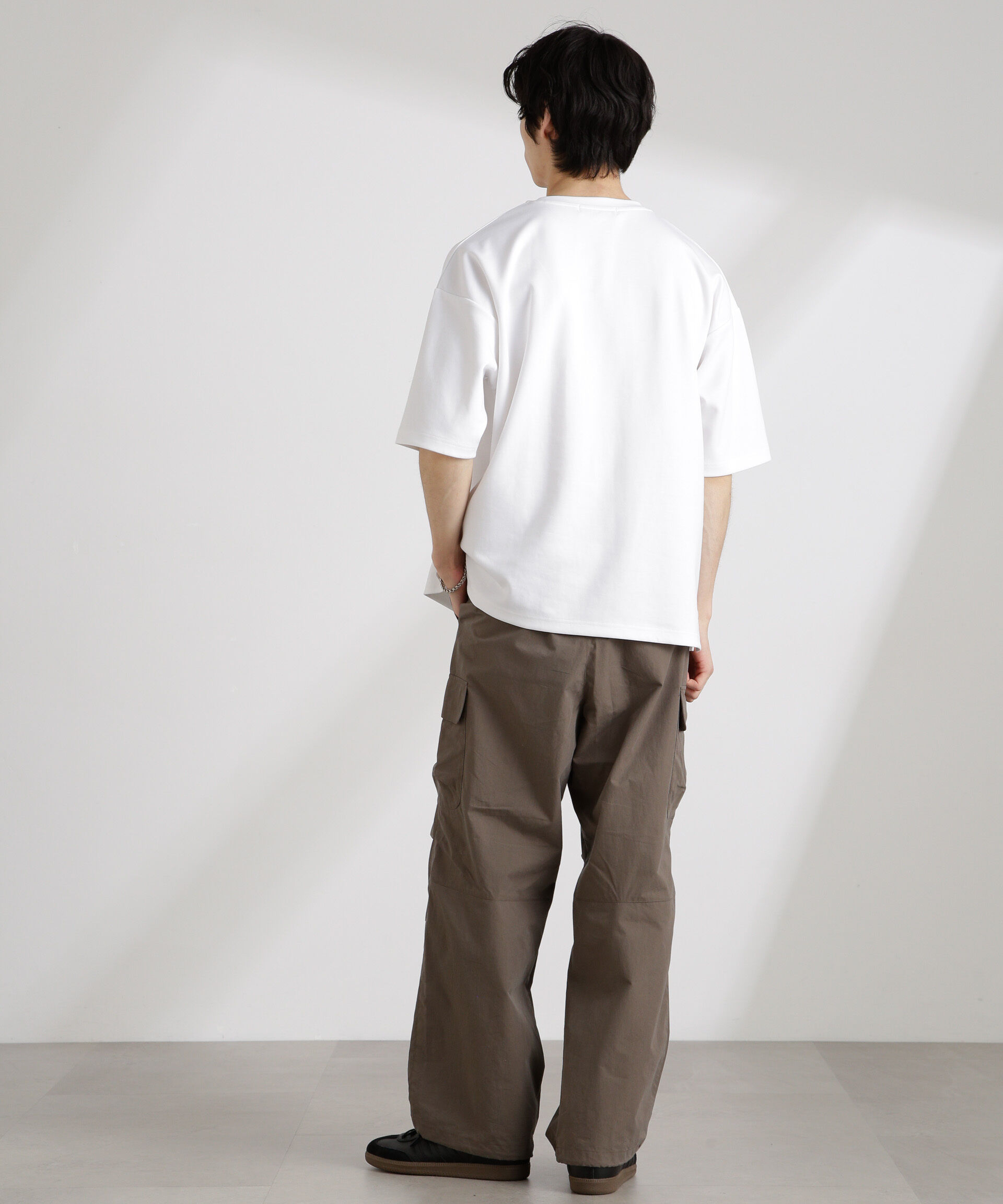 NANO universe「ワイドダンボールTシャツ 半袖」|Tシャツ・カットソー|