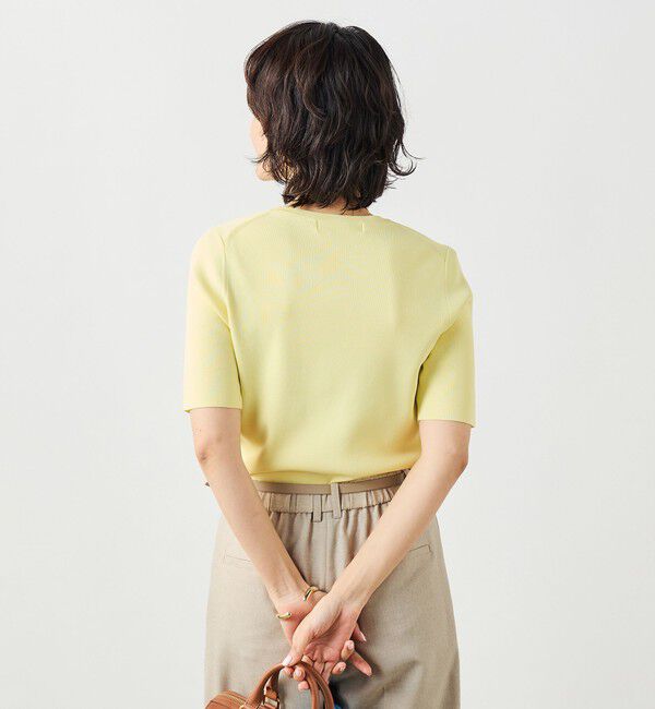NOLLEY'S sophi「《アンサンブル対応》《手洗い可能》マルチファンクション5分袖プルオーバー」|ニット・セーター|