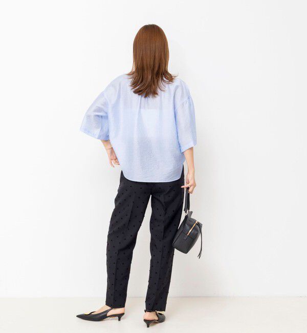 NOLLEY'S「【BECシリーズ】ウォッシャブル袖2ＷAYシアーブラウス」|シャツ・ブラウス|