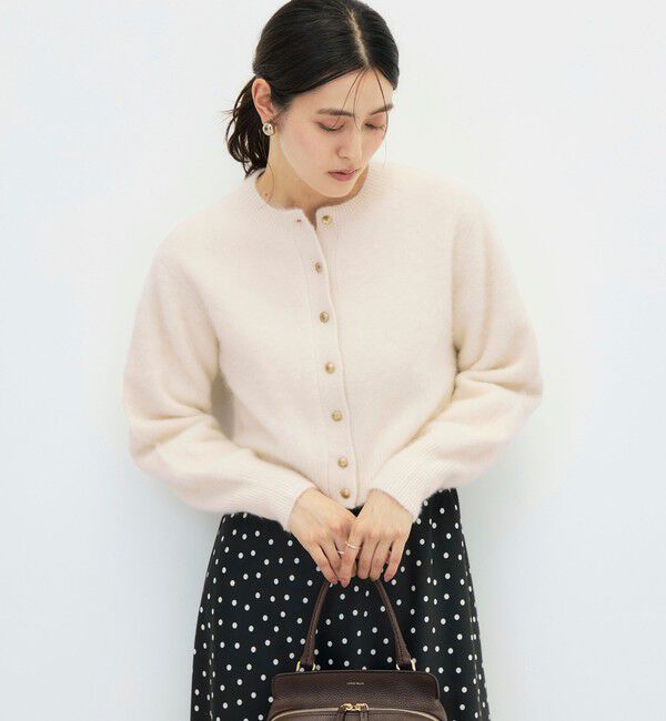 NOLLEY'S sophi「カシミヤ混へアリーショート丈クルーネックカーディガン」|カーディガン|