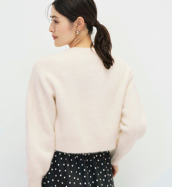 NOLLEY'S sophi「カシミヤ混へアリーショート丈クルーネックカーディガン」|カーディガン|