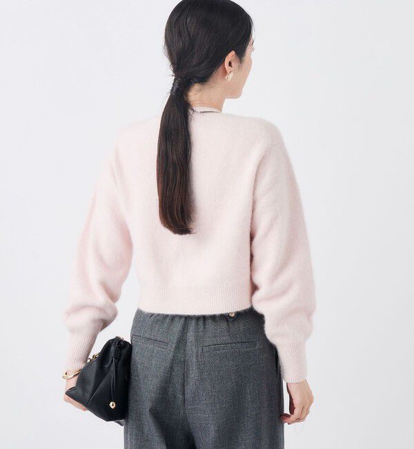 NOLLEY'S sophi「カシミヤ混へアリーショート丈クルーネックカーディガン」|カーディガン|