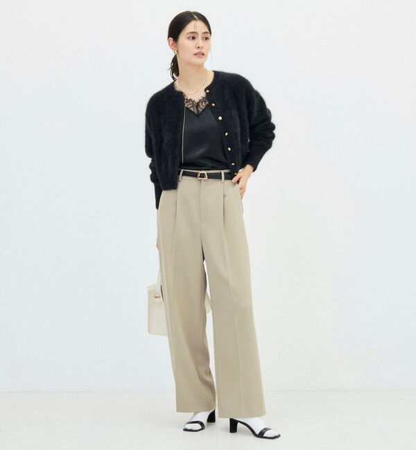 NOLLEY'S sophi「カシミヤ混へアリーショート丈クルーネックカーディガン」|カーディガン|