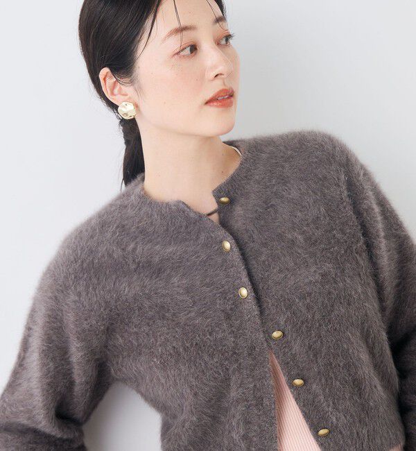 NOLLEY'S sophi「カシミヤ混へアリーショート丈クルーネックカーディガン」|カーディガン|