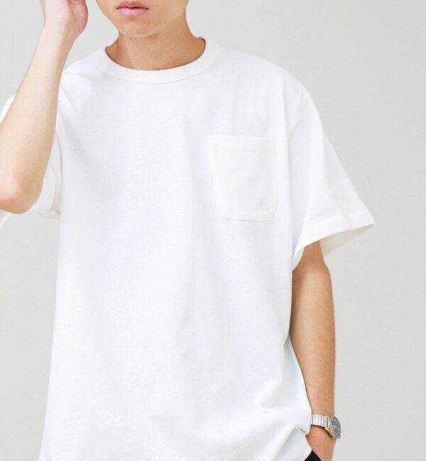 GLOSTER「【GEVACO/ゲバコ】ベーシックオープンエンド天竺ポケット刺繍Tシャツ」|Tシャツ・カットソー|