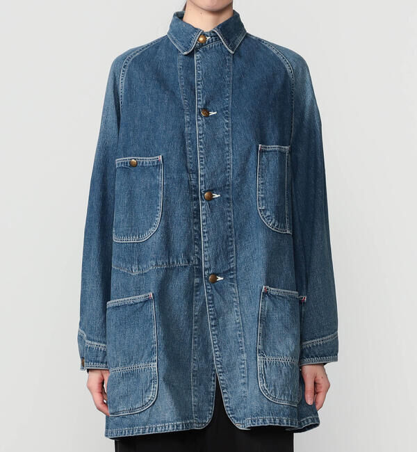  「orSlow | LOOSE FIT DENIM COVERALL WOMEN」|デニムジャケット|