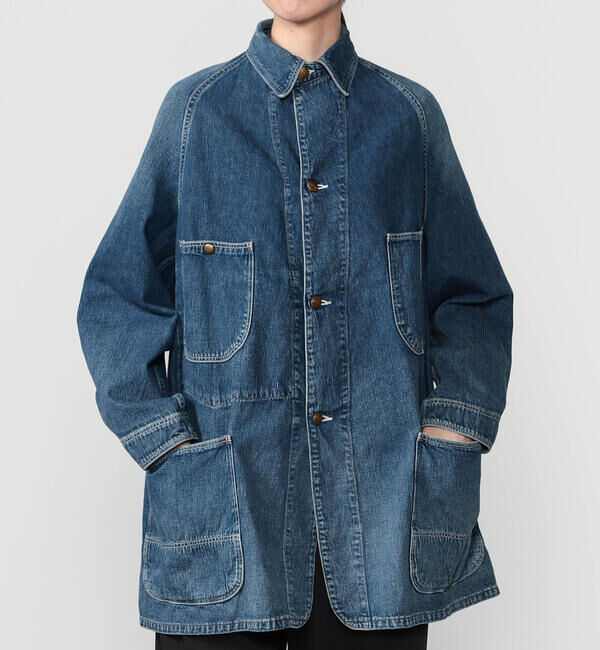  「orSlow | LOOSE FIT DENIM COVERALL WOMEN」|デニムジャケット|