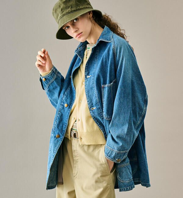  「orSlow | LOOSE FIT DENIM COVERALL WOMEN」|デニムジャケット|