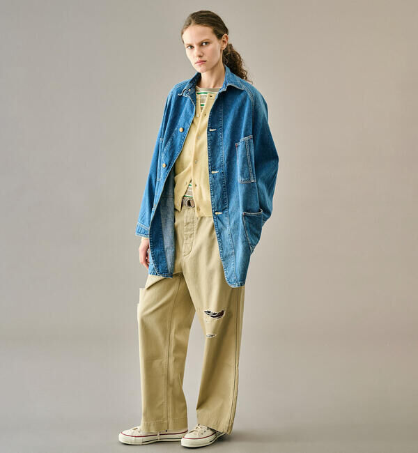  「orSlow | LOOSE FIT DENIM COVERALL WOMEN」|デニムジャケット|