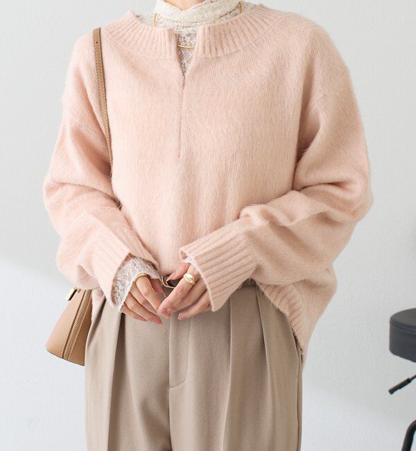  「【EC限定カラーあり/軽量/お尻周りカバー◎】エアリージップニット」|ニット・セーター|