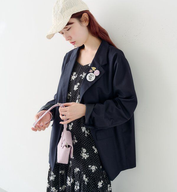  「【2サイズ展開】ドットフラワーキャミワンピース」|ワンピース|