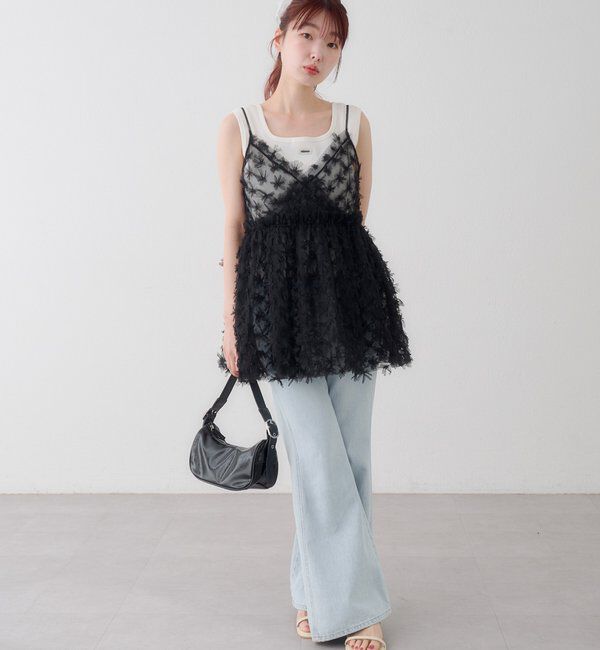  「【前後2WAY】ラバータグタンク」|キャミソール|