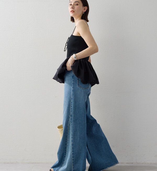  「切替フレアデニム」|デニム|