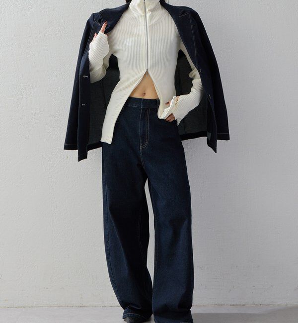  「【2026AW Debut】【UNFORM】コクーンデニムパンツ」|チノ|