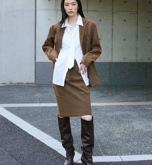  「【2026AW Debut】【UNFORM】タイ付きオーバーシャツ」|シャツ・ブラウス|